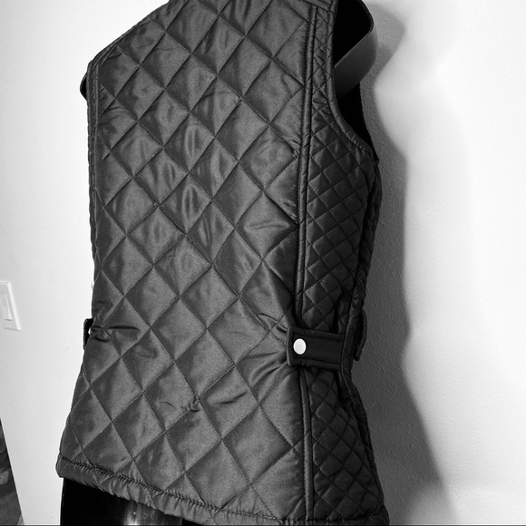 Keren Hart Quilted Black Vest w Front Pockets - Picture 4 of 6